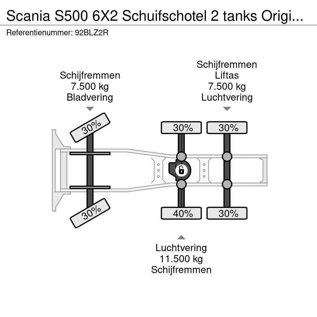 Scania S500 6X2 Schuifschotel 2 tanks Original NL Truck K Τράκτορες