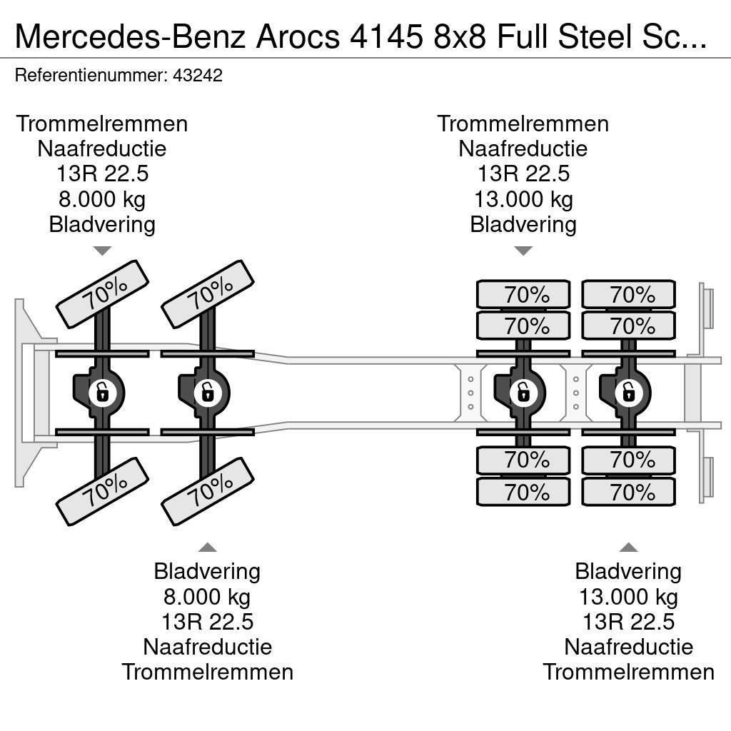 Mercedes-Benz Arocs 4145 8x8 Full Steel Schmitz 24 m³ kipper Φορτηγά Ανατροπή