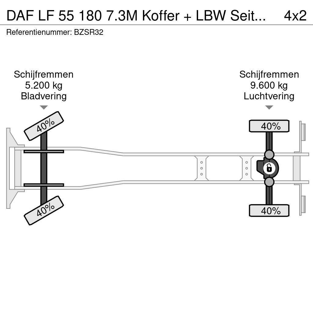 DAF LF 55 180 7.3M Koffer + LBW Seitentür APK 02-2024 Φορτηγά Κόφα