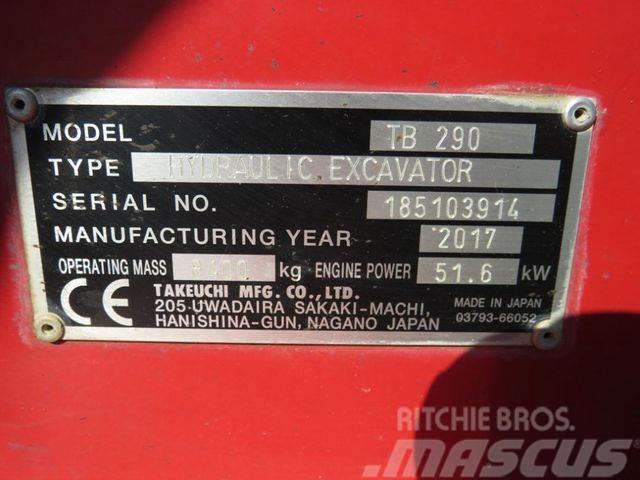 Takeuchi TB 290 Minibagger Powertilt+Löffel nur 2041,5h Εκσκαφάκι (διαβολάκι) < 7t