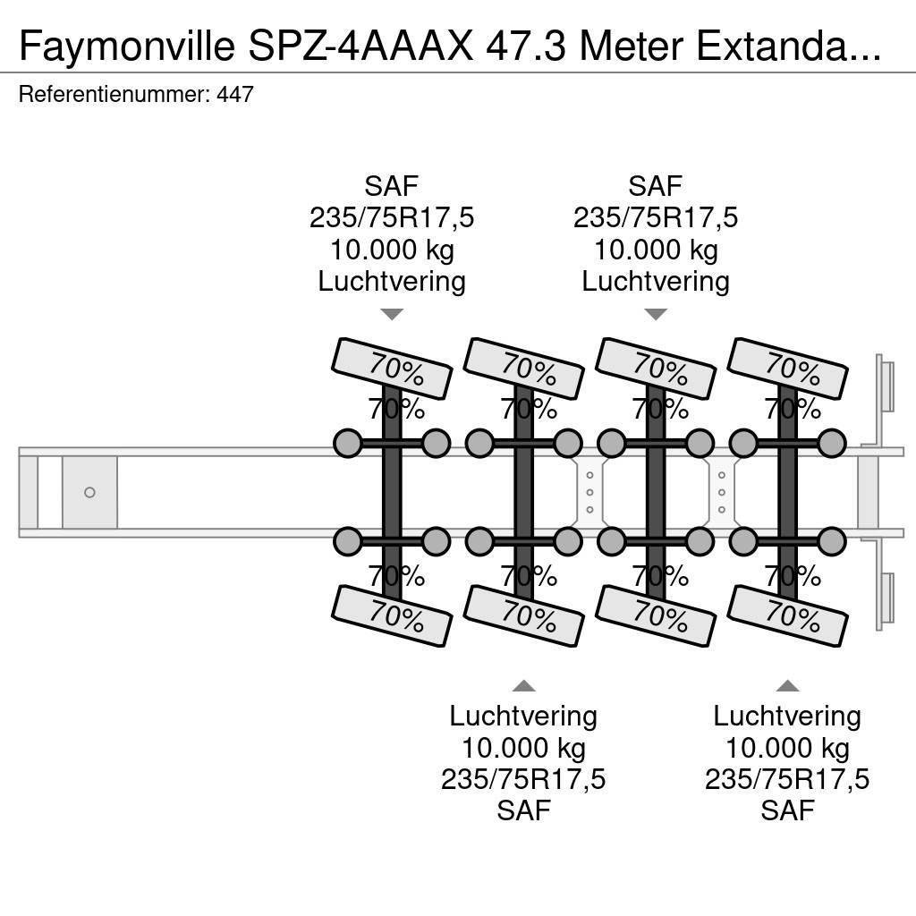 Faymonville SPZ-4AAAX 47.3 Meter Extandable Wing Carrier! Flatbed/Dropside semi-trailers
