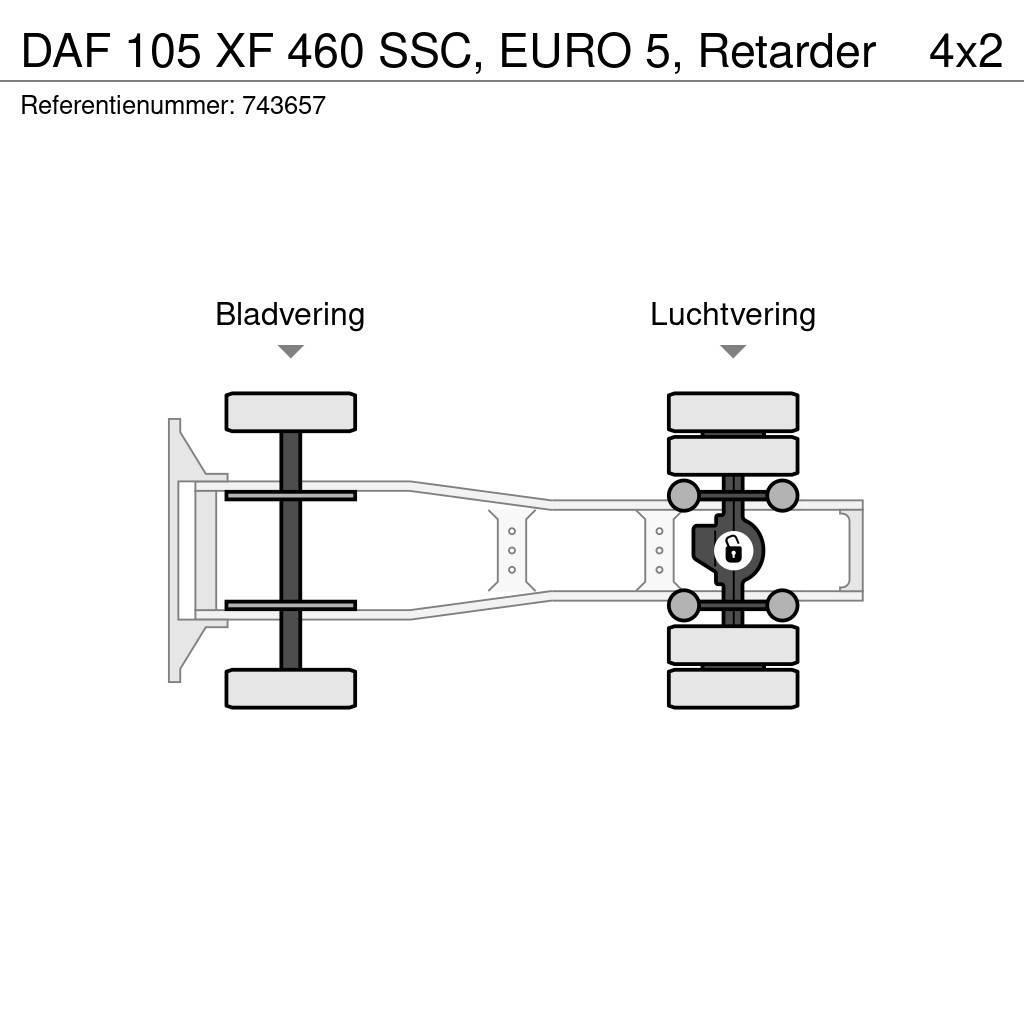 DAF 105 XF 460 SSC, EURO 5, Retarder Tractor Units