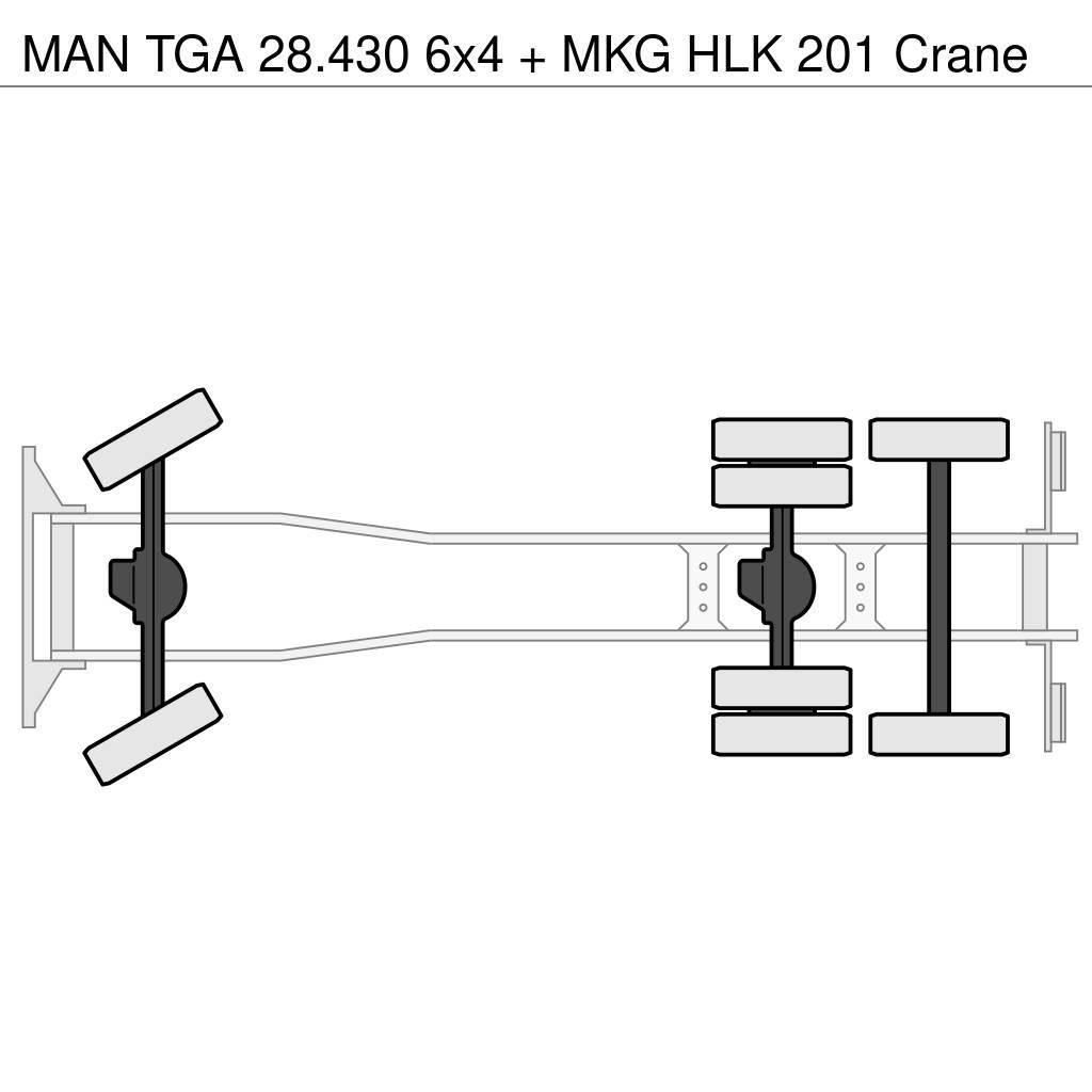 MAN TGA 28.430 6x4 + MKG HLK 201 Crane All terrain cranes