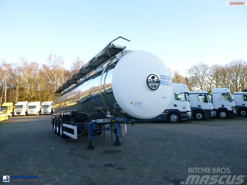 Magyar Chemical tank inox L4BH 32.9 m3 / 1 comp Tanker semi-trailers