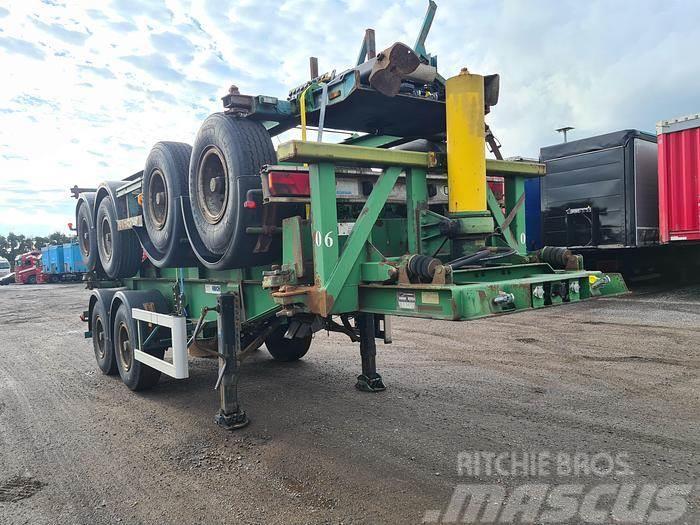 Renders 2 AXLE 20 FT CONTAINER CHASSIS STEEL SUSP DRUM BRA Containerframe semi-trailers