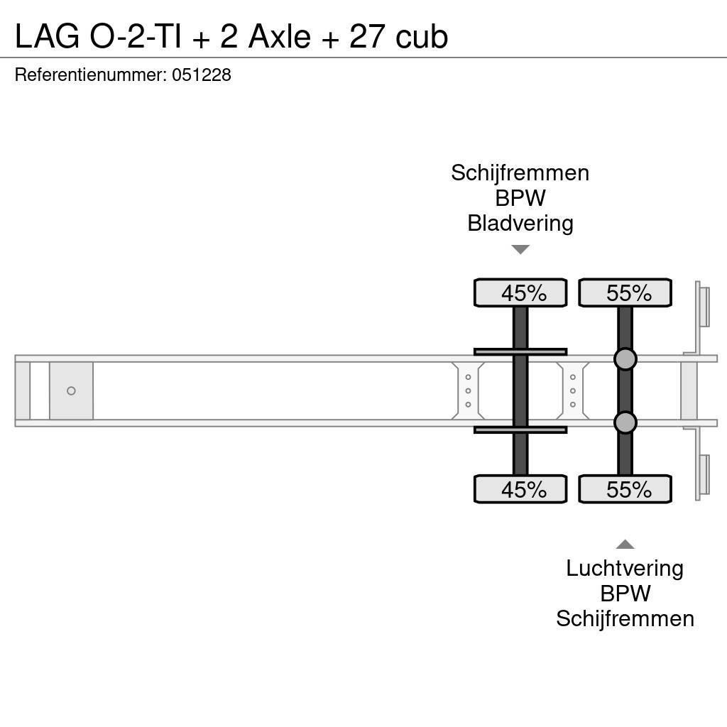 LAG O-2-TI + 2 Axle + 27 cub Tipper semi-trailers