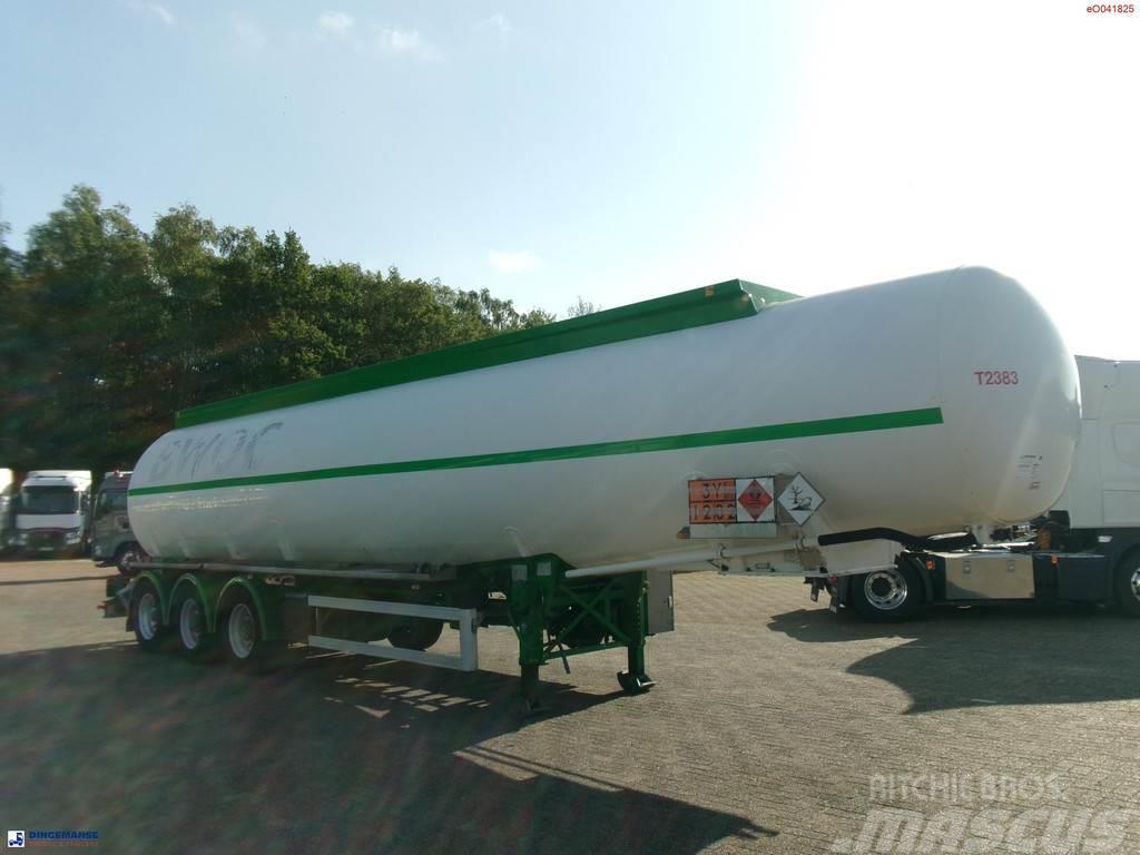 Feldbinder Fuel tank alu 42 m3 / / 6 comp + pump Tanker semi-trailers