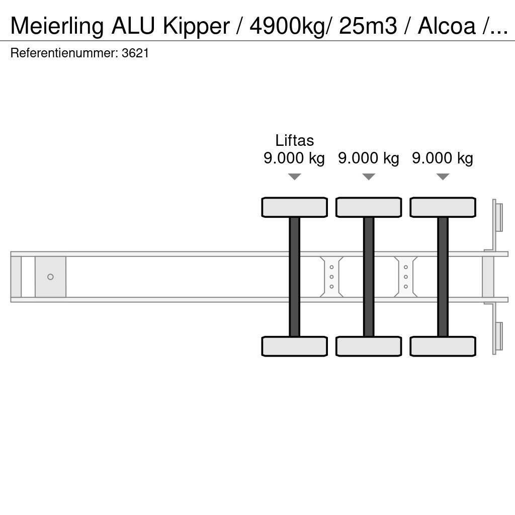 Meierling ALU Kipper / 4900kg/ 25m3 / Alcoa / APK 26-05-2024 Tipper semi-trailers