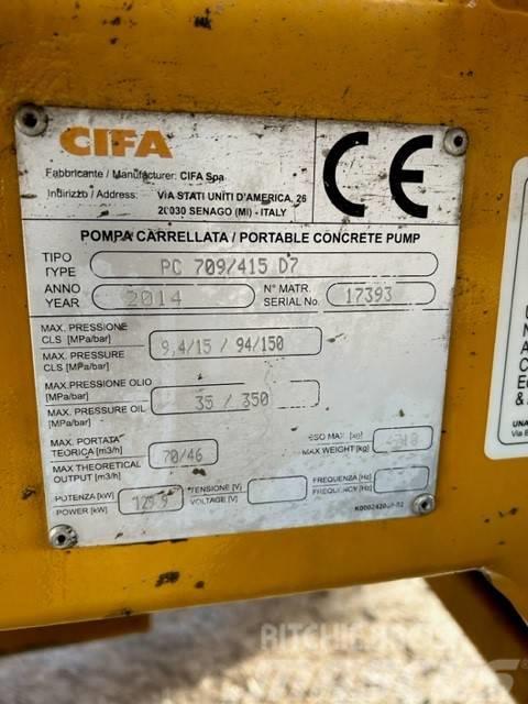 Cifa PC 709 / 415 D7 Concrete pump trucks