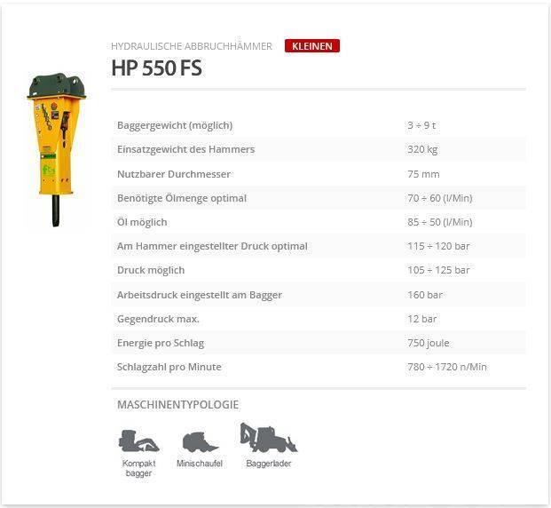 Indeco HP 550 FS Hammers / Breakers