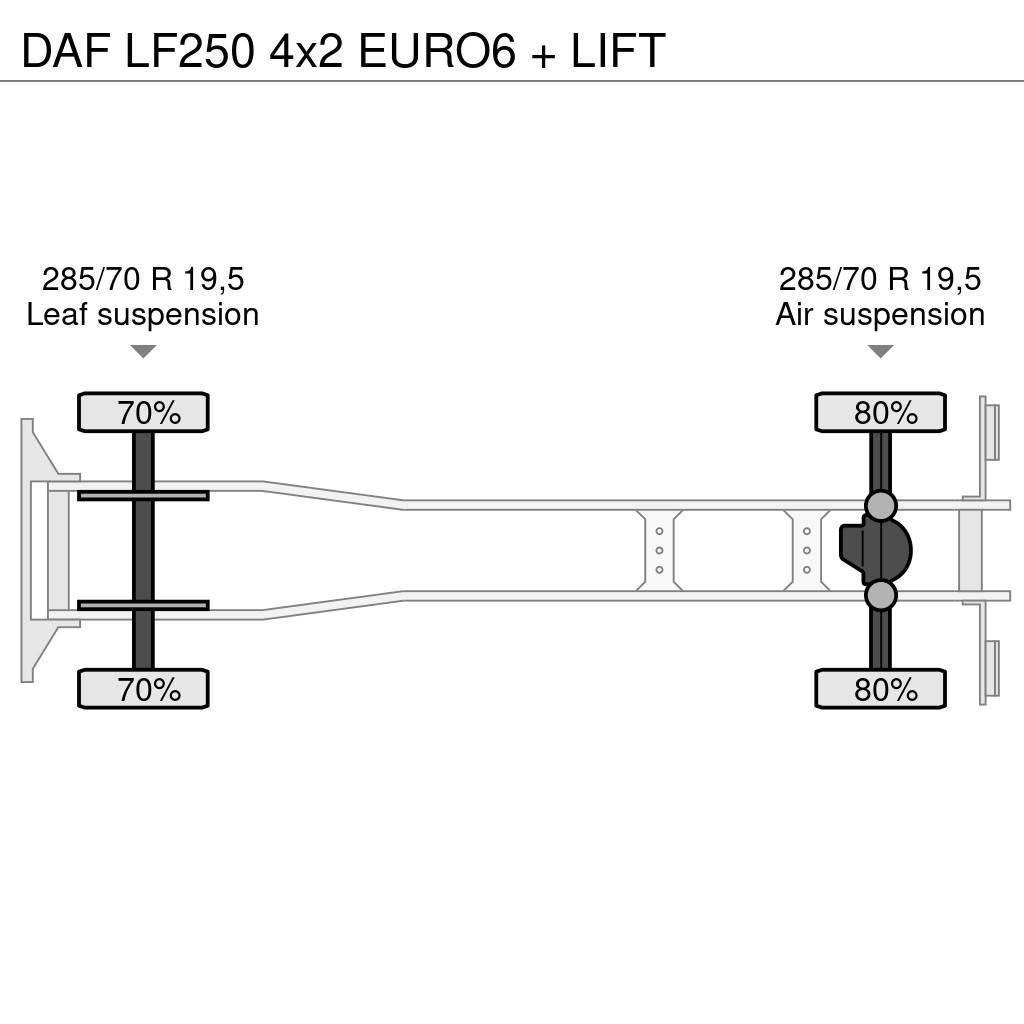 DAF LF250 4x2 EURO6 + LIFT Box body trucks