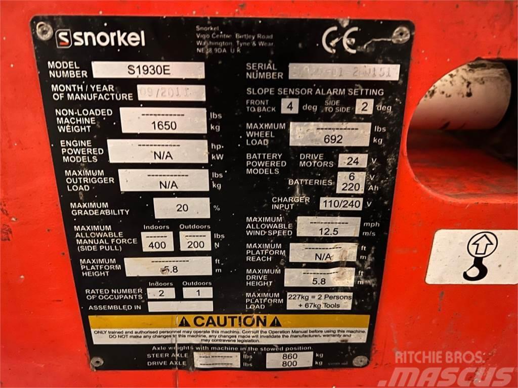 Snorkel S1930E / Saxlift Scissor lifts
