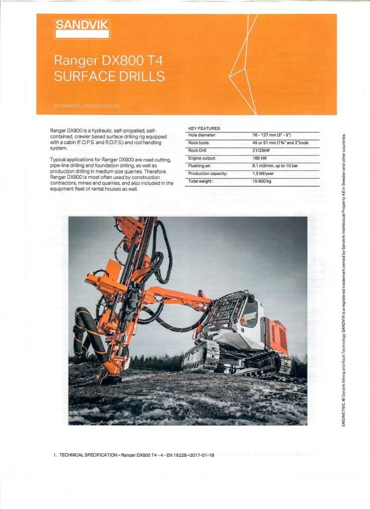 Sandvik 2018 DX 800 Surface drill rigs