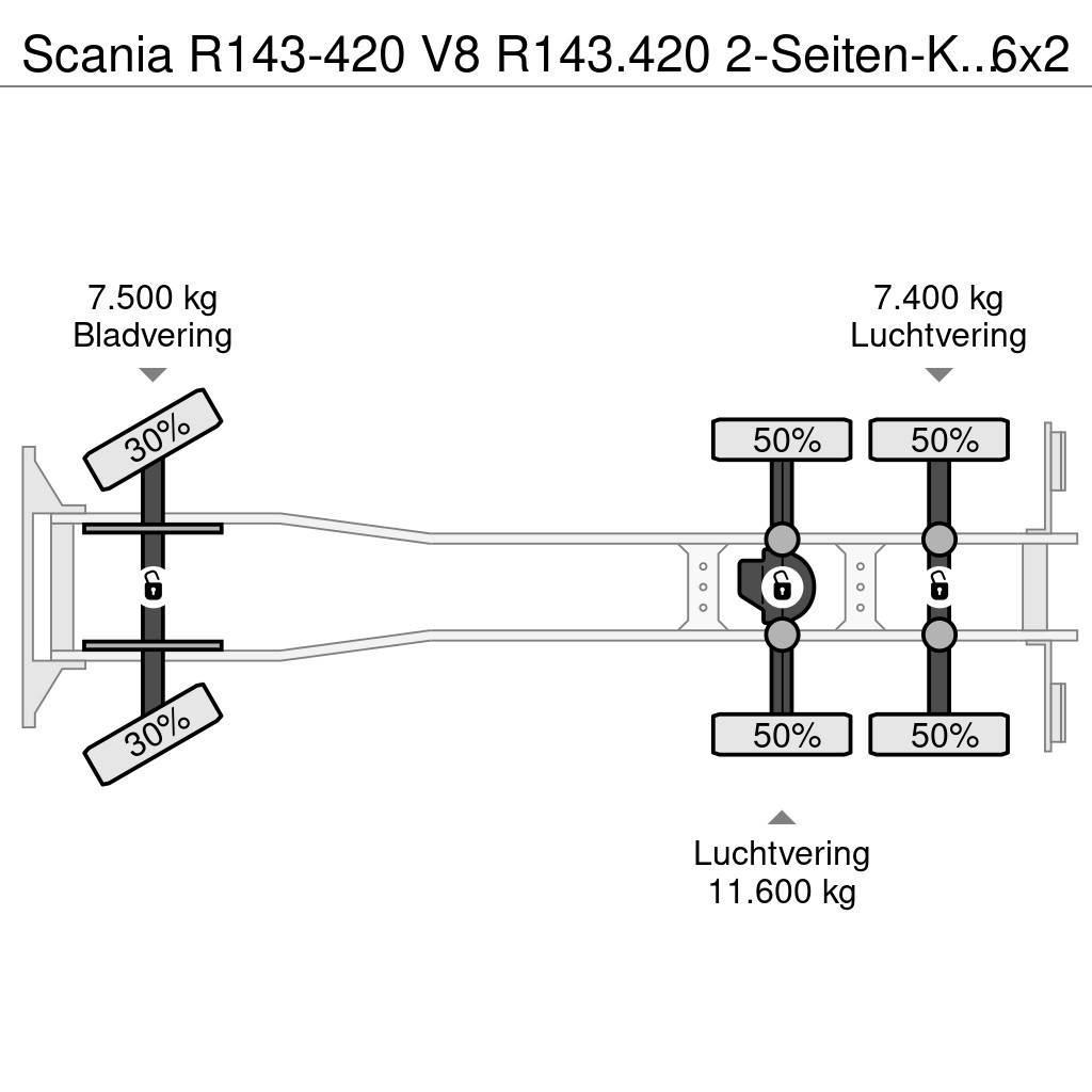 Scania R143-420 V8 R143.420 2-Seiten-Kipper 6x2 Manualget Tipper trucks