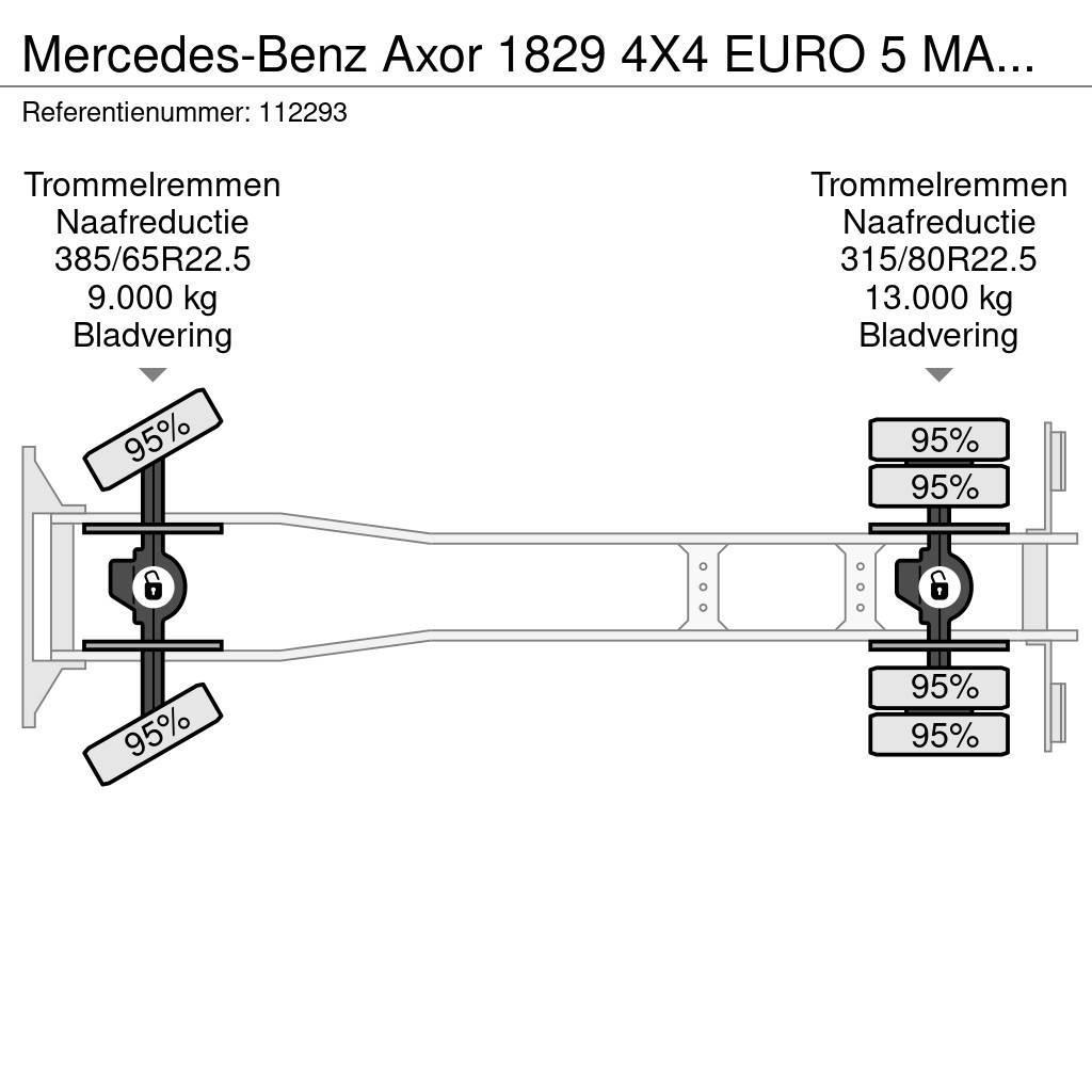Mercedes-Benz Axor 1829 4X4 EURO 5 MANUAL FULL STEEL LIFT Truck & Van mounted aerial platforms