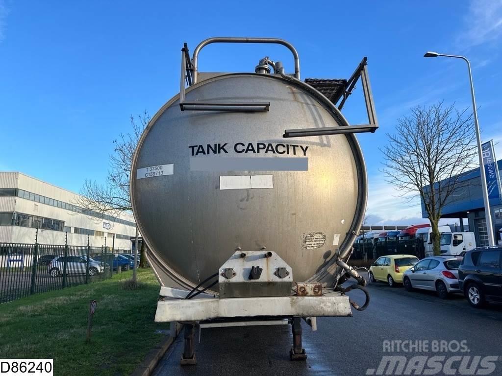 Menci Chemie 37100 liter RVS chemie tank, 1 Compartment Tanker semi-trailers