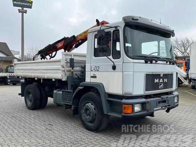 MAN F90 18.232 FK 2-Achs Kipper Kran Palf. PK 8000 Tipper trucks