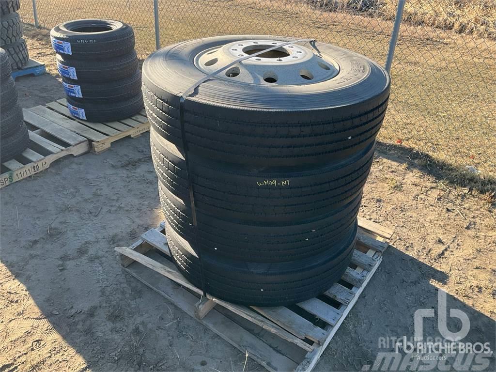  Quantity of (4) 11R24.5 Tyres, wheels and rims