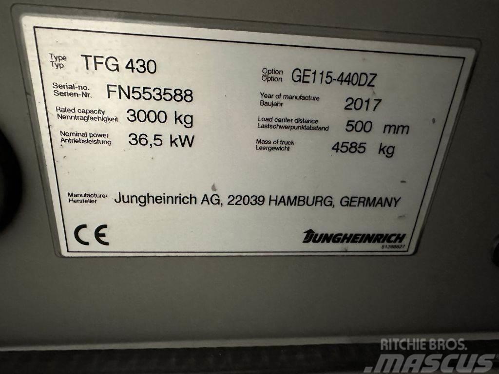 Jungheinrich TFG 430 - TRIPLEX 4,4 m LPG trucks