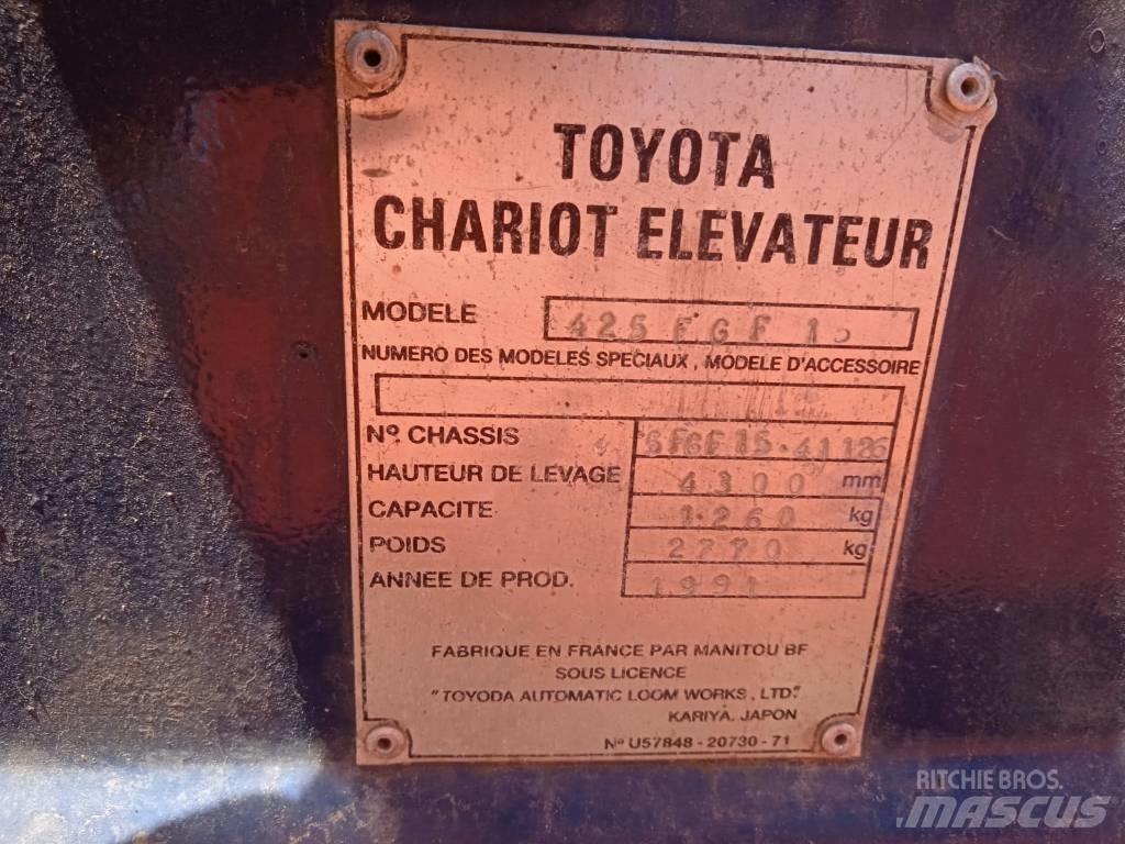 Toyota 42-5FGF15 Περονοφόρα ανυψωτικά κλαρκ με φυσικό αέριο LPG