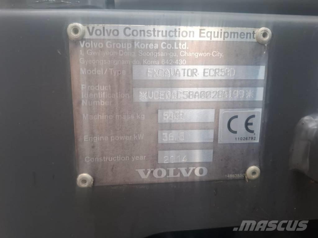 Volvo ECR 58 D Εκσκαφάκι (διαβολάκι) < 7t