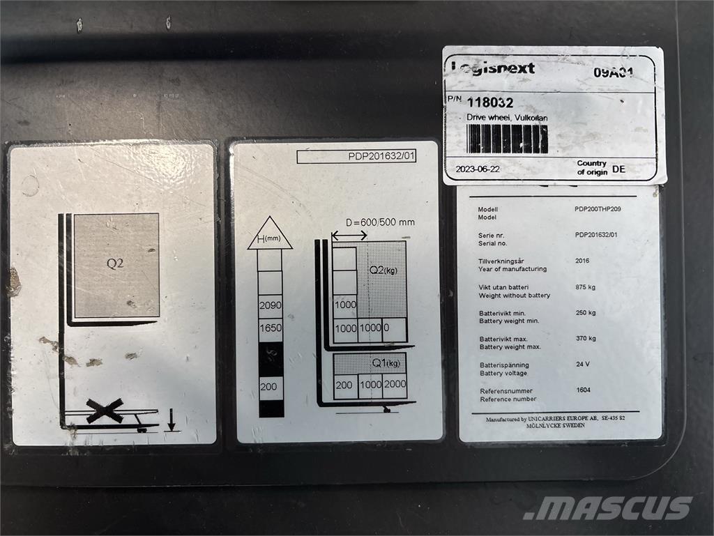 Atlet PDP200 Ηλεκτρικά παλετοφόρα με ιστό
