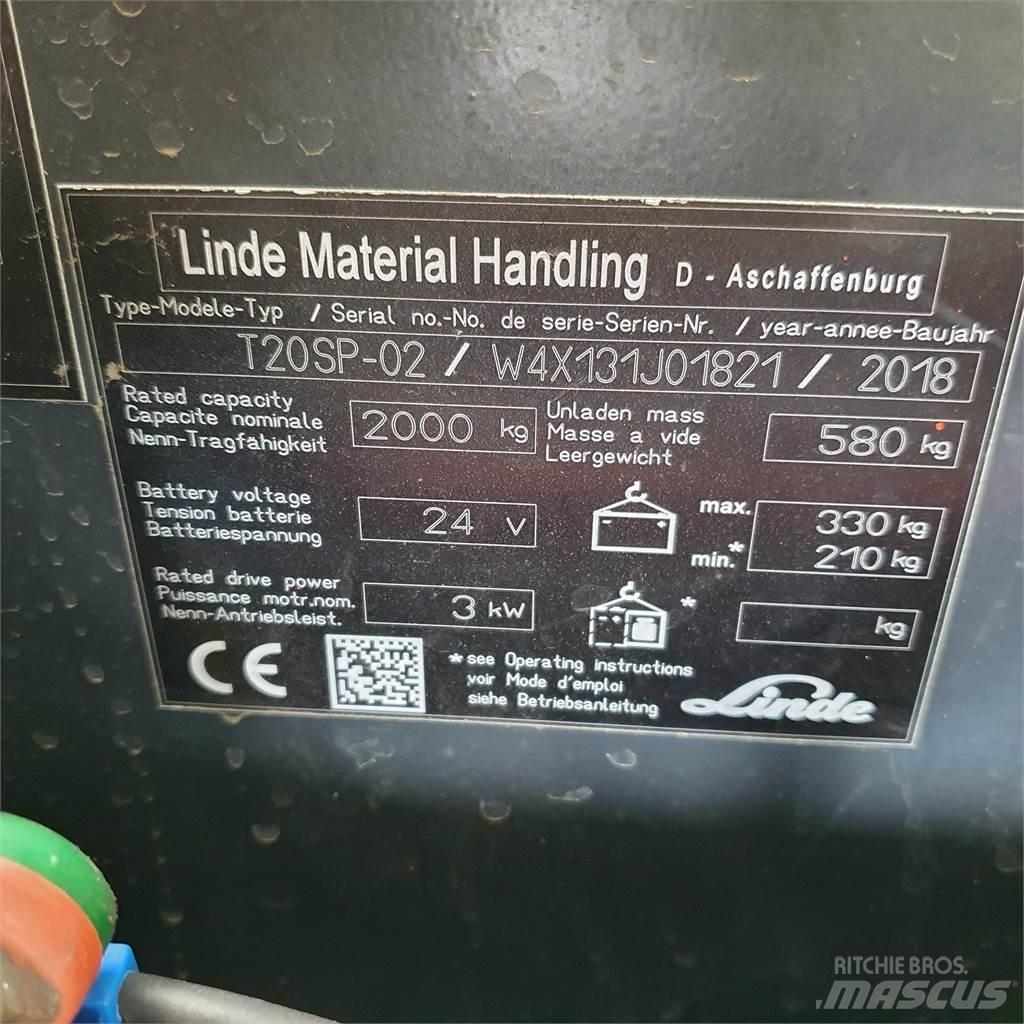 Linde T20SP kurz Χειροκίνητο περονοφόρο ανυψωτικό