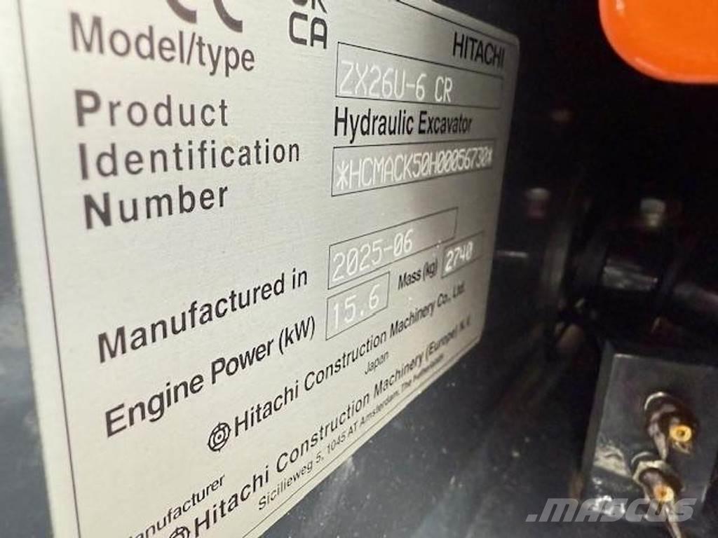 Hitachi ZX26 U-6 Εκσκαφάκι (διαβολάκι) < 7t