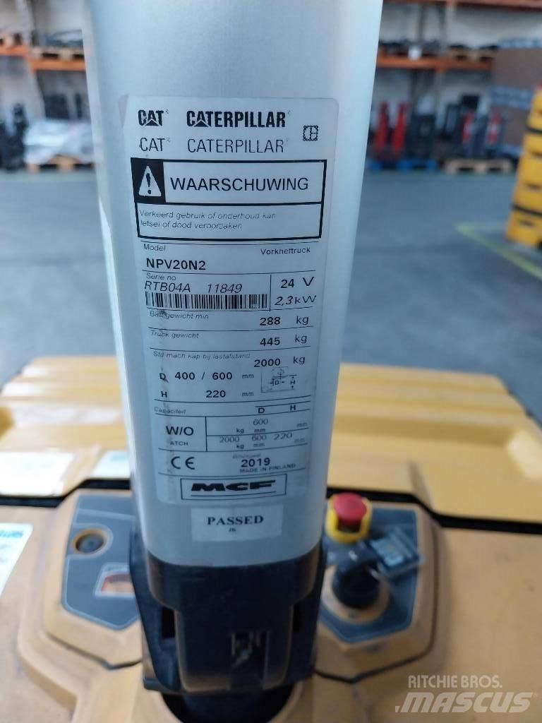 CAT NPV 20 N2 Χειροκίνητο περονοφόρο ανυψωτικό με πλατφόρμα