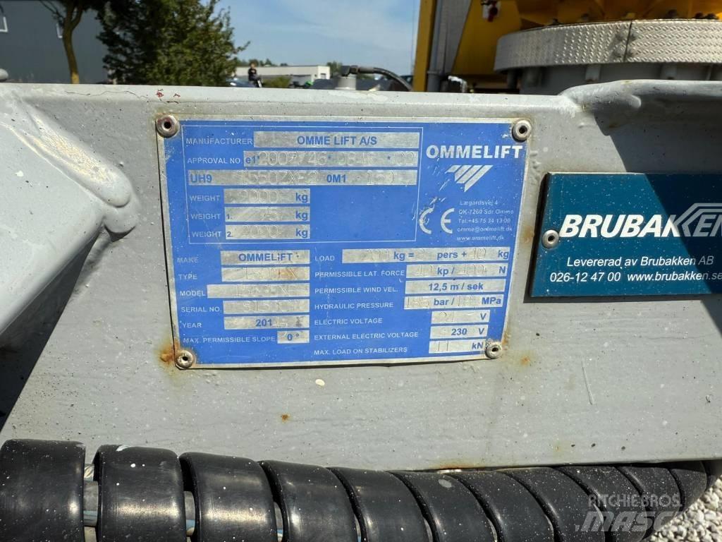 Omme 1550EXB Εναέριες πλατφόρμες τοποθετημένες σε ρυμούλκα