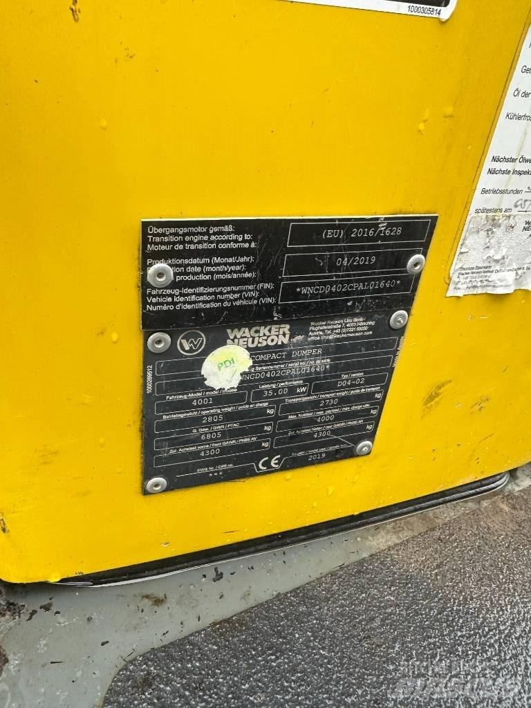 Wacker Neuson 4001 Dumpers εργοταξίου