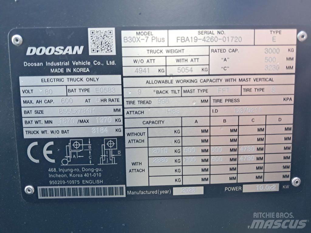 Doosan B30X-7 Plus Ηλεκτρικά περονοφόρα ανυψωτικά κλαρκ