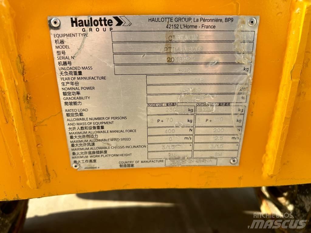 Haulotte OPTIMUM 8 Ανυψωτήρες ψαλιδωτής άρθρωσης