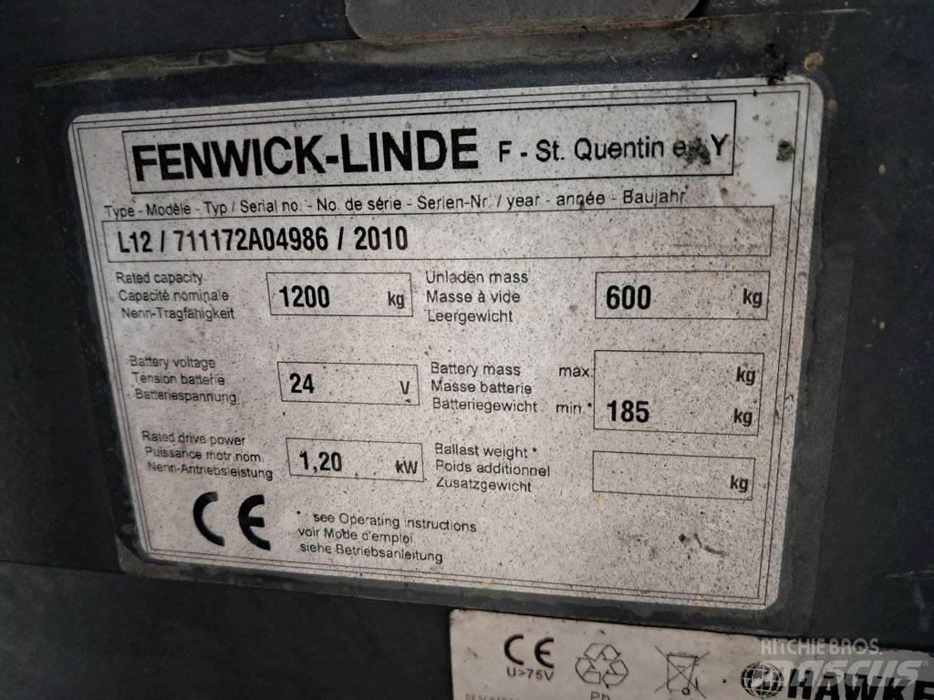 Linde L12 Παλετοφόρα πεζού χειριστή με ιστό