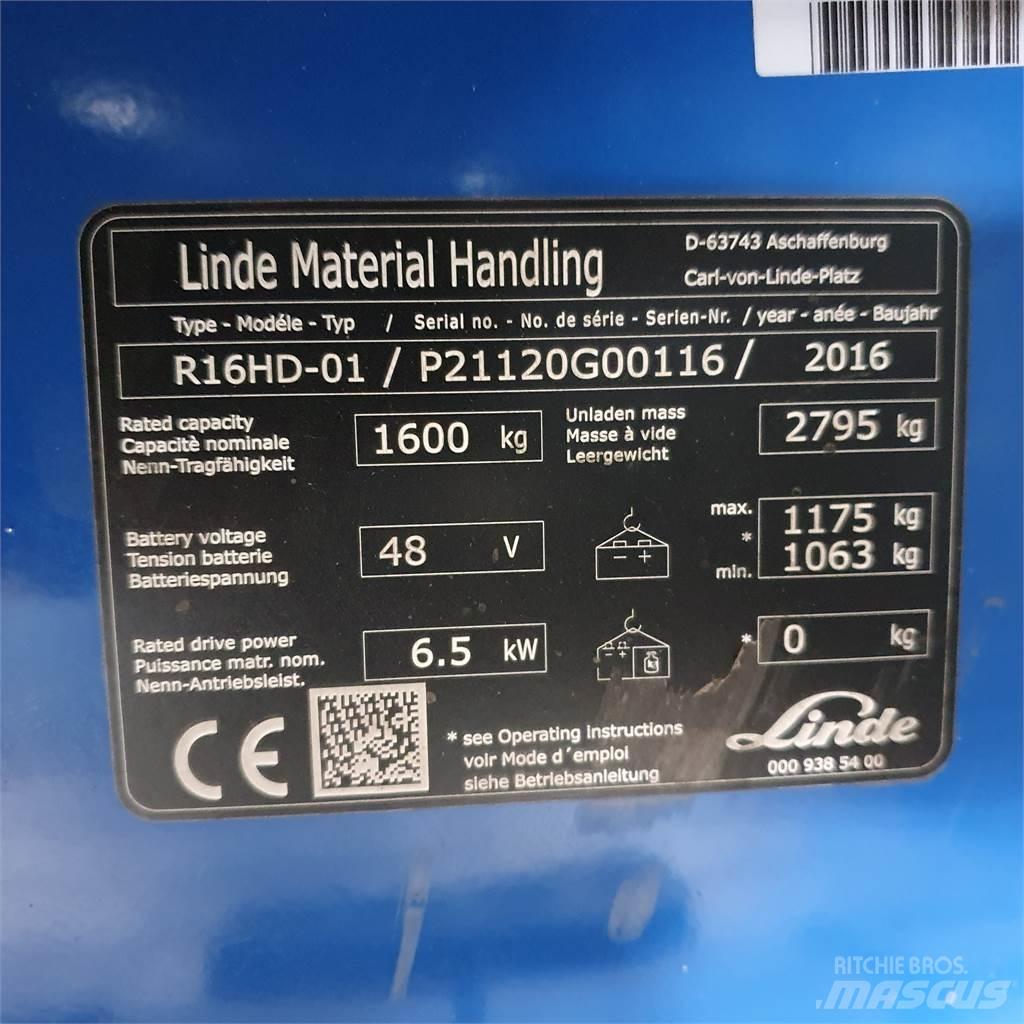 Linde R16HD Ανυψωτικά στενών δρόμων