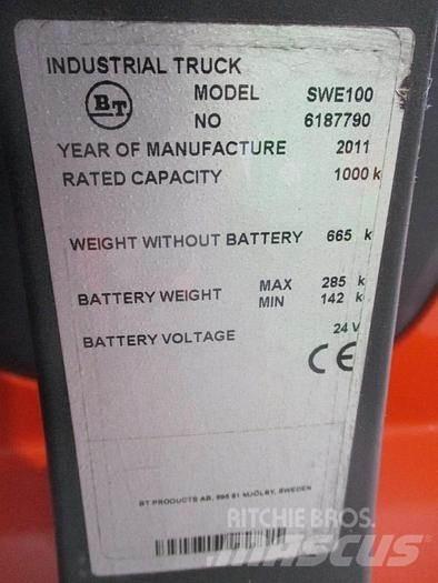 BT SWE 100 Παλετοφόρα πεζού χειριστή με ιστό