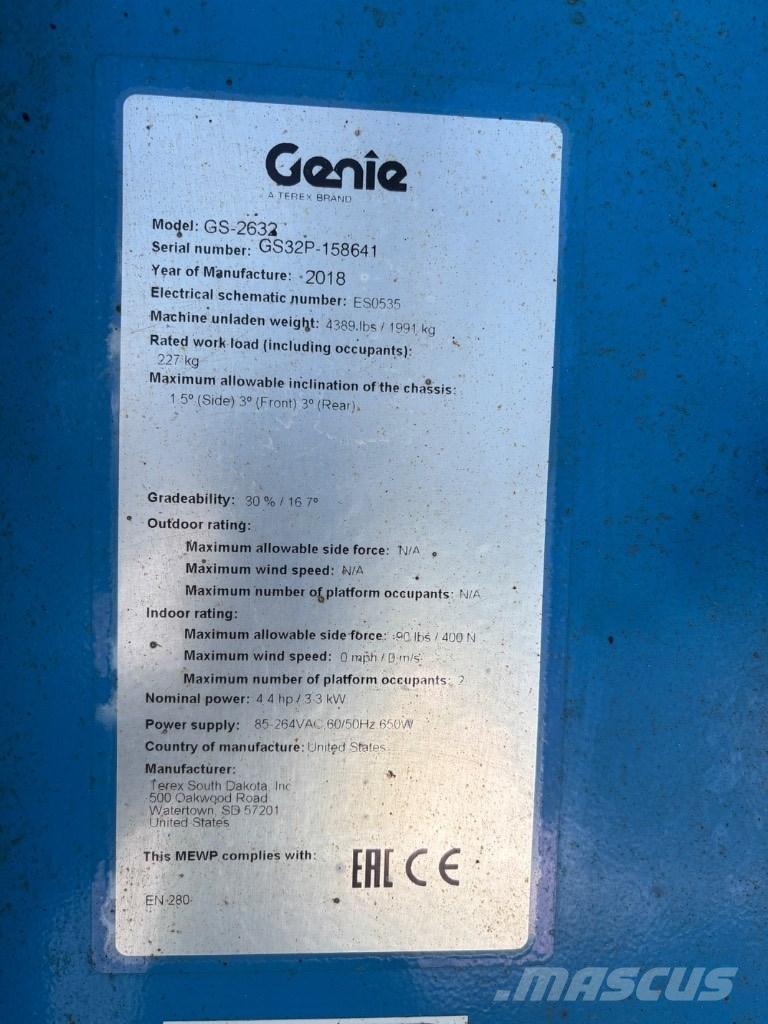 Genie GS 2632 Ανυψωτήρες ψαλιδωτής άρθρωσης
