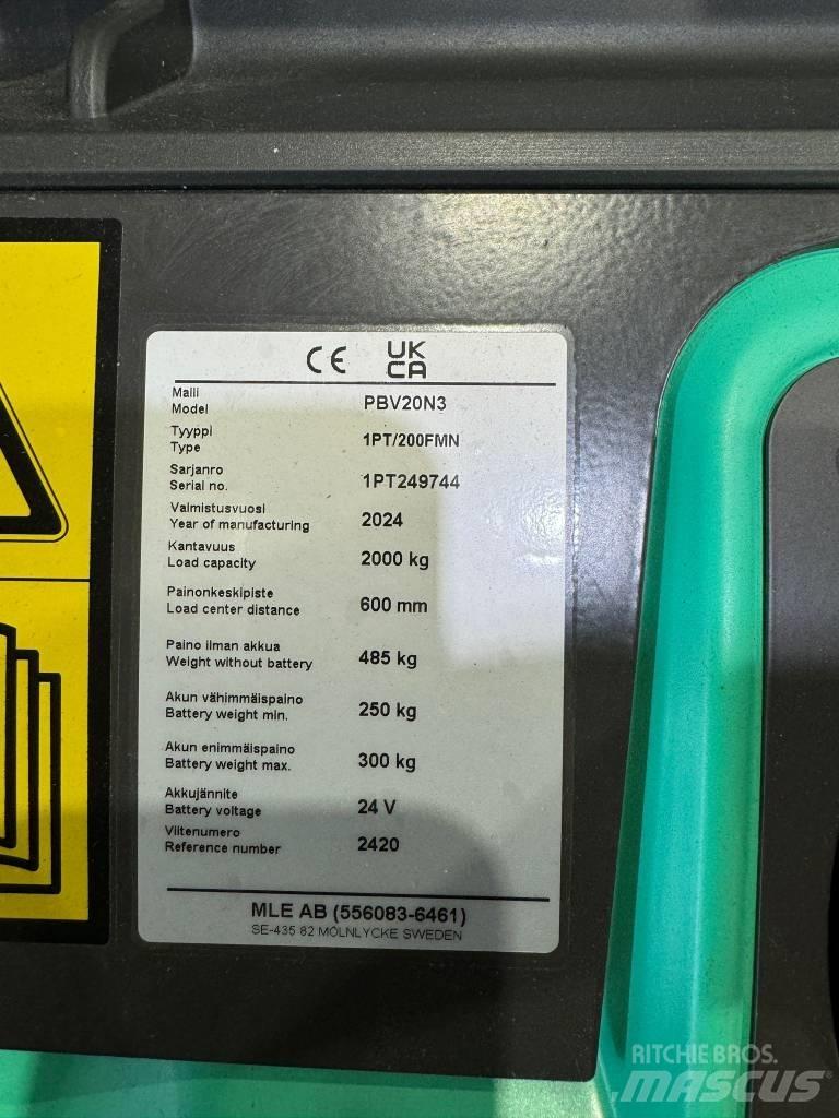 Mitsubishi PBV20N2 Χειροκίνητο περονοφόρο ανυψωτικό με πλατφόρμα