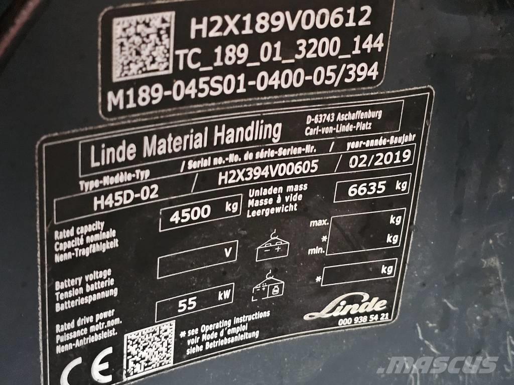Linde H45D-02 Πετρελαιοκίνητα Κλαρκ