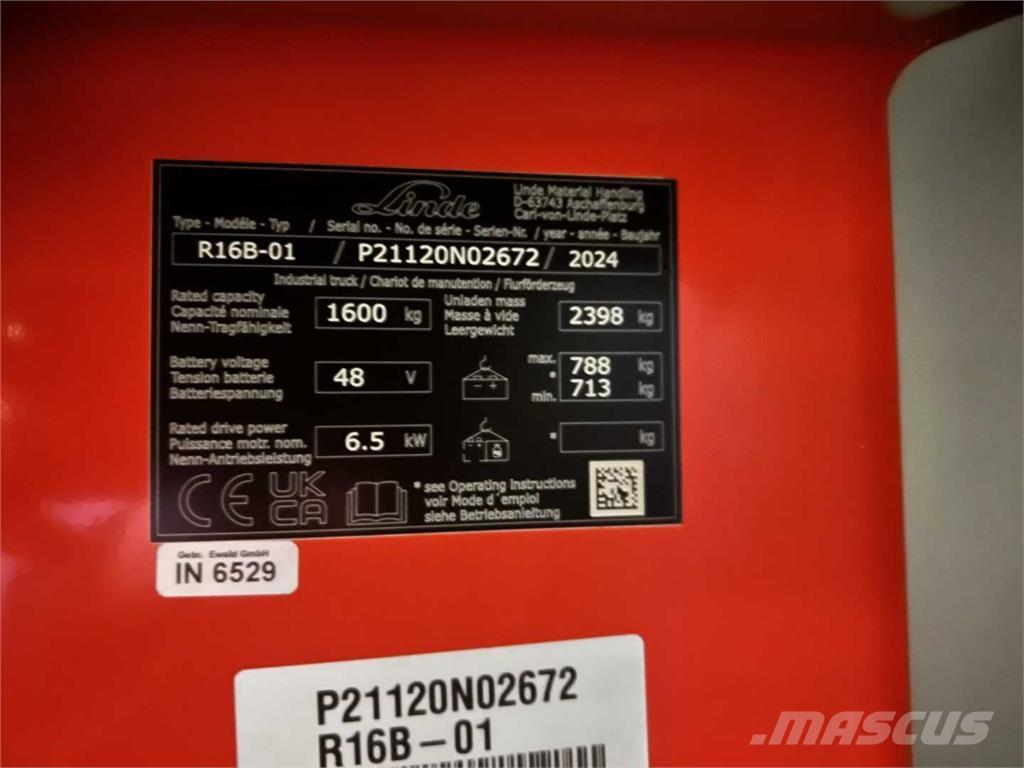 Linde R16B Ανυψωτικά στενών δρόμων