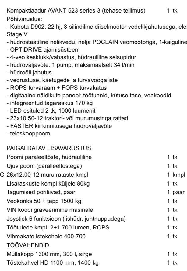 Avant 523 Φορτωτάκια