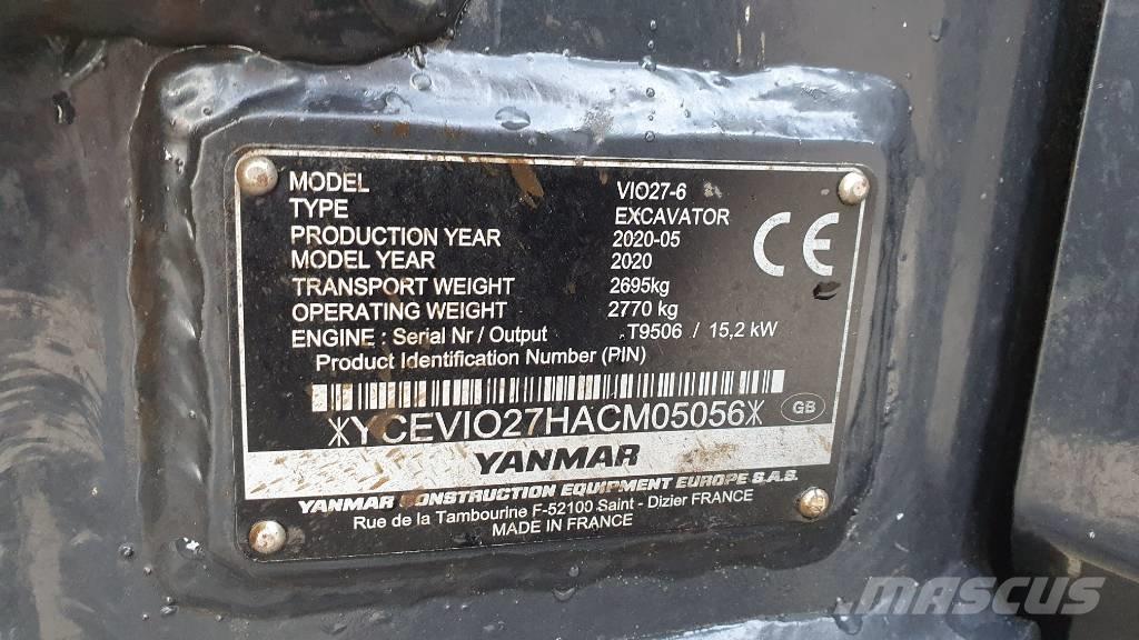 Yanmar VIO 27-6 Εκσκαφάκι (διαβολάκι) < 7t