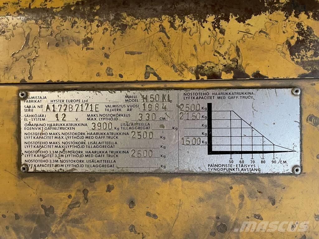 Hyster H 50 XL Περονοφόρα ανυψωτικά κλαρκ με φυσικό αέριο LPG