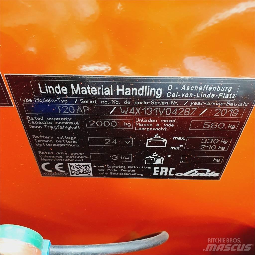 Linde T20AP kurz Χειροκίνητο περονοφόρο ανυψωτικό