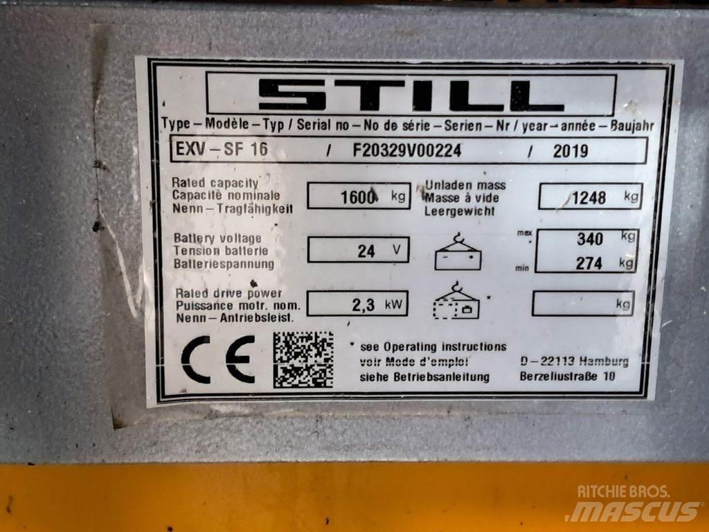 Still EXV-SF16 Παλετοφόρα πεζού χειριστή με ιστό