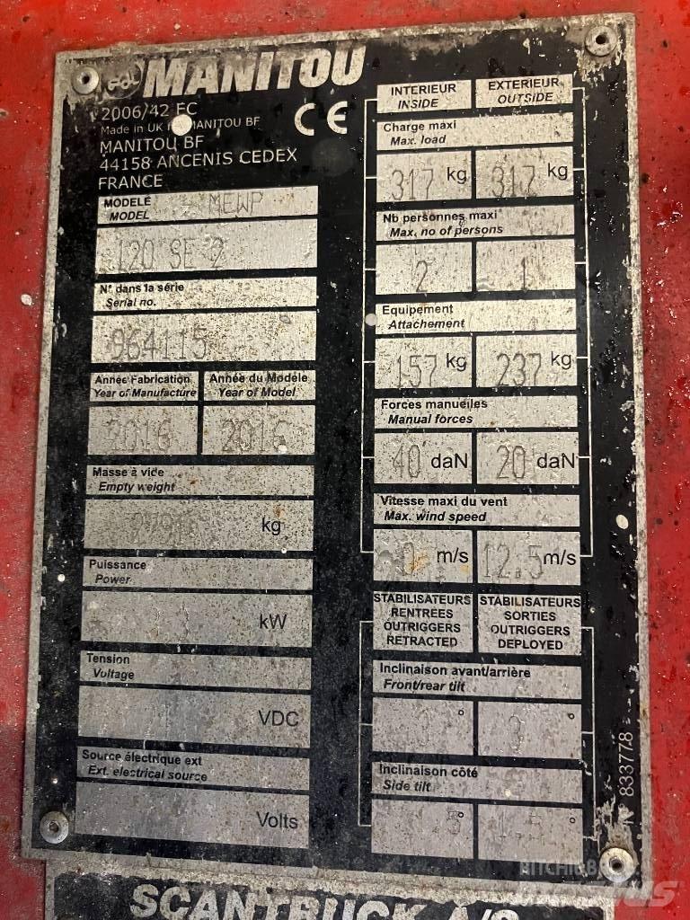 Manitou 120SE Ανυψωτήρες ψαλιδωτής άρθρωσης
