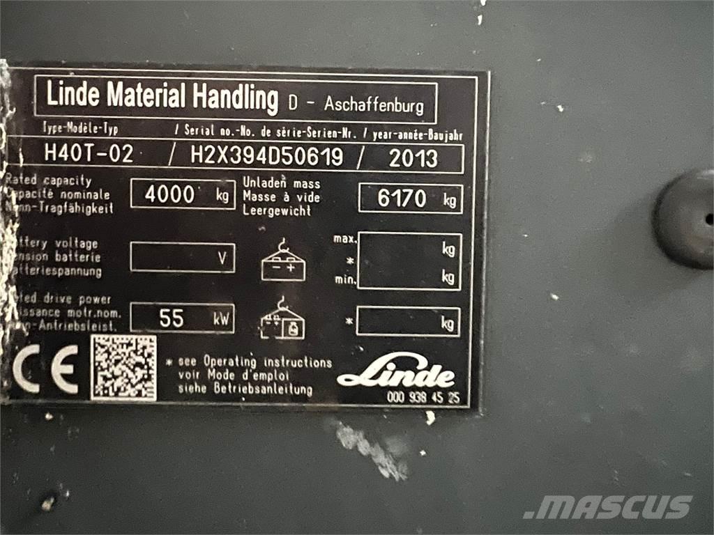Linde H40T-02 Περονοφόρα ανυψωτικά κλαρκ με φυσικό αέριο LPG