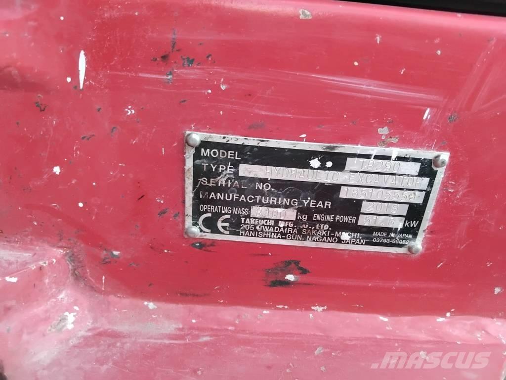 Takeuchi TB290 Εκσκαφάκι (διαβολάκι) < 7t