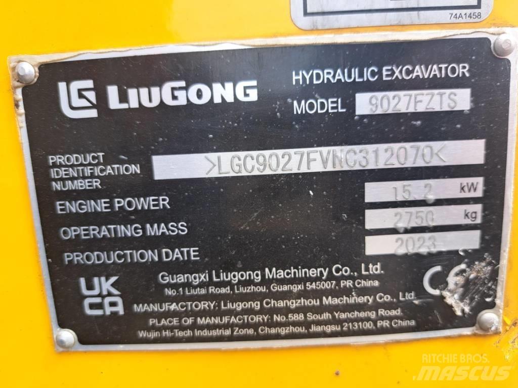 LiuGong 9027 FZTS Εκσκαφάκι (διαβολάκι) < 7t