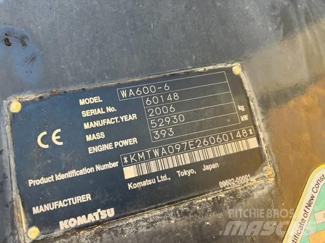 Komatsu WA 600-6 Φορτωτές με λάστιχα (Τροχοφόροι)